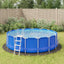 poolunderlag Ø428 cm polyester-geotekstil lysegrå