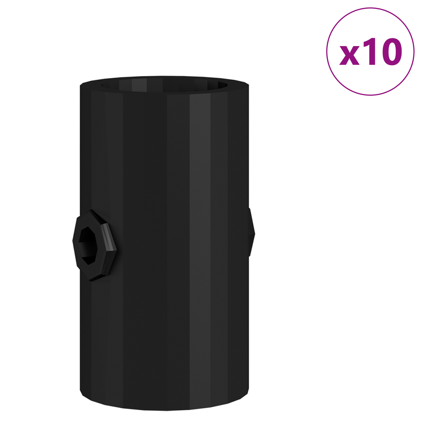 Fodboldbord Stopper 10 pcs Sort 1,7 x 1,7 x 3,2 cm PP