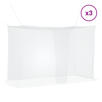Myggenet til seng 156 mesh 3 pcs Hvid Polyester