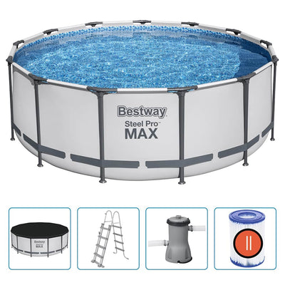 Steel Pro MAX swimmingpoolsæt 396x122 cm rundt