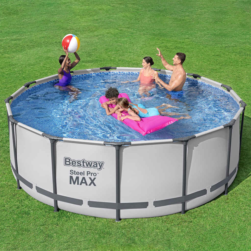 Steel Pro MAX swimmingpoolsæt 396x122 cm rundt billede