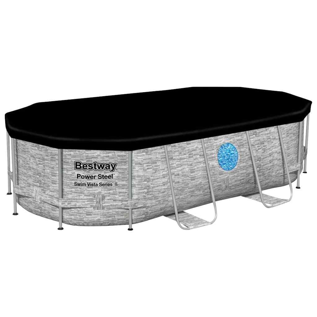 Power Steel swimmingpoolsæt 427x250x100 cm