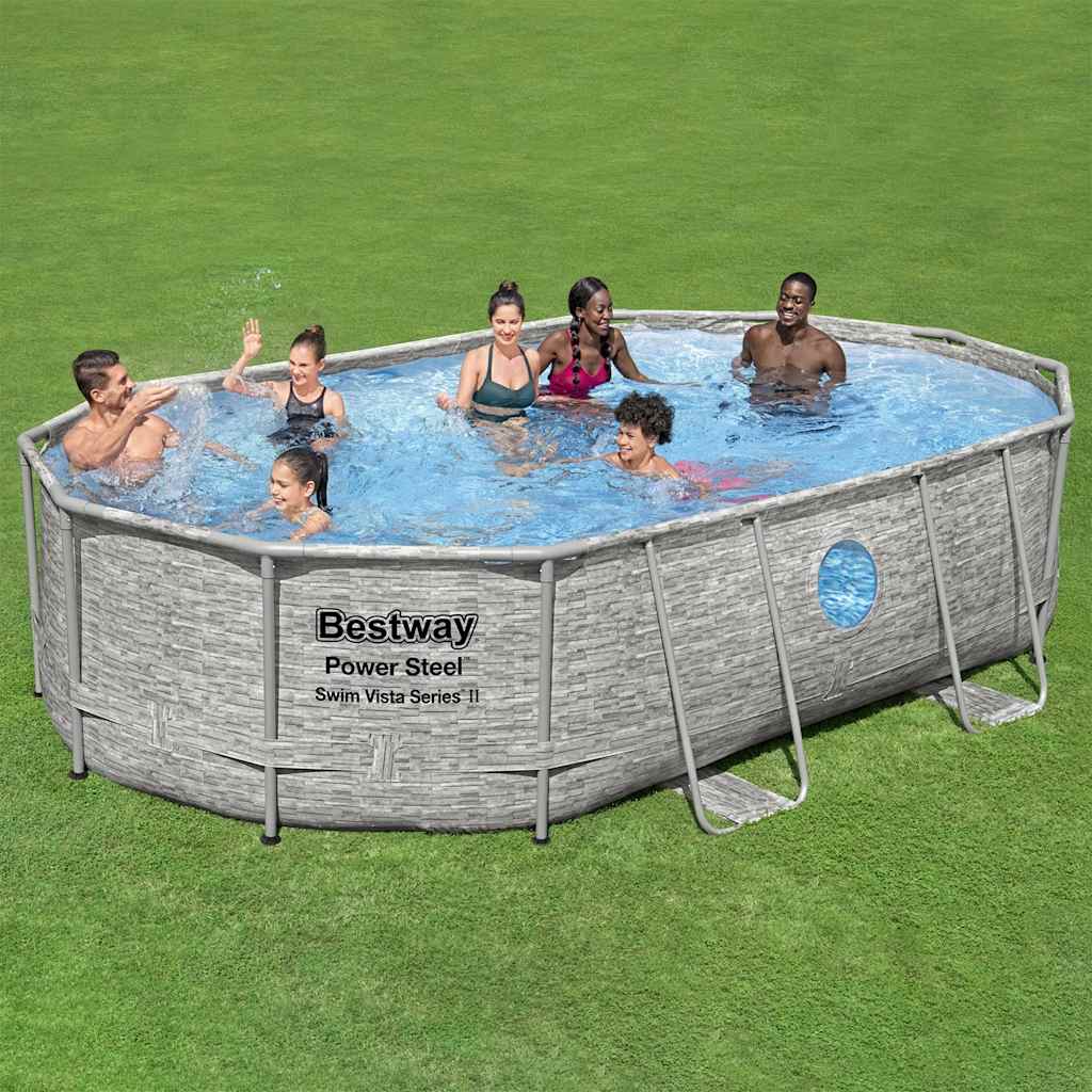 swimmingpoolsæt Power Steel 488x305x107 cm billede