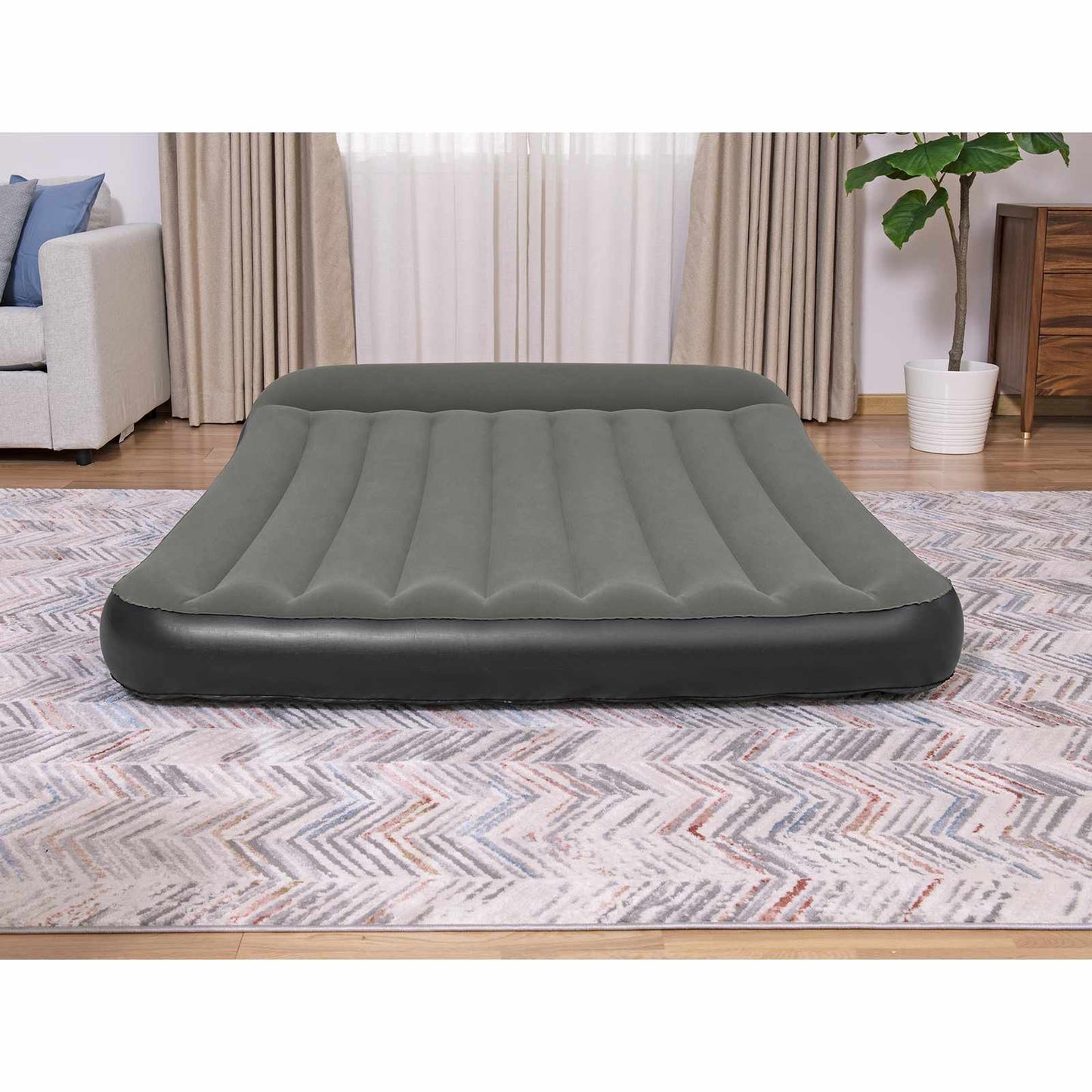 Luftmadras 2 personer 203 x 152 x 22 cm Sort