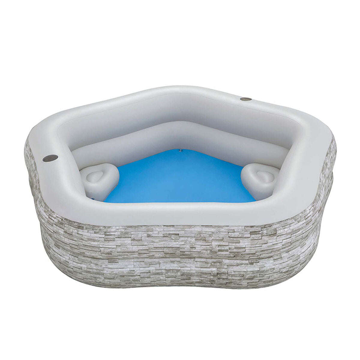 Oppustelig Pool Bestway Grå 213 x 206 x 53 cm billede
