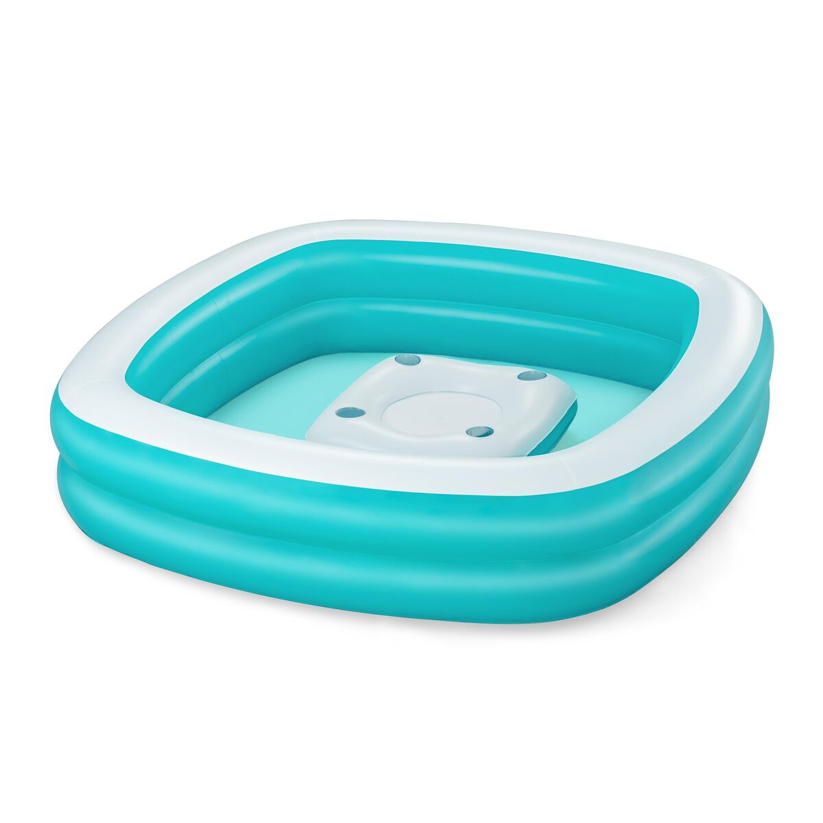 Bestway Oppustelig Børnepool 2 Kamre Familie Flydende Bord 218x218x48 cm +6 År 54446 billede