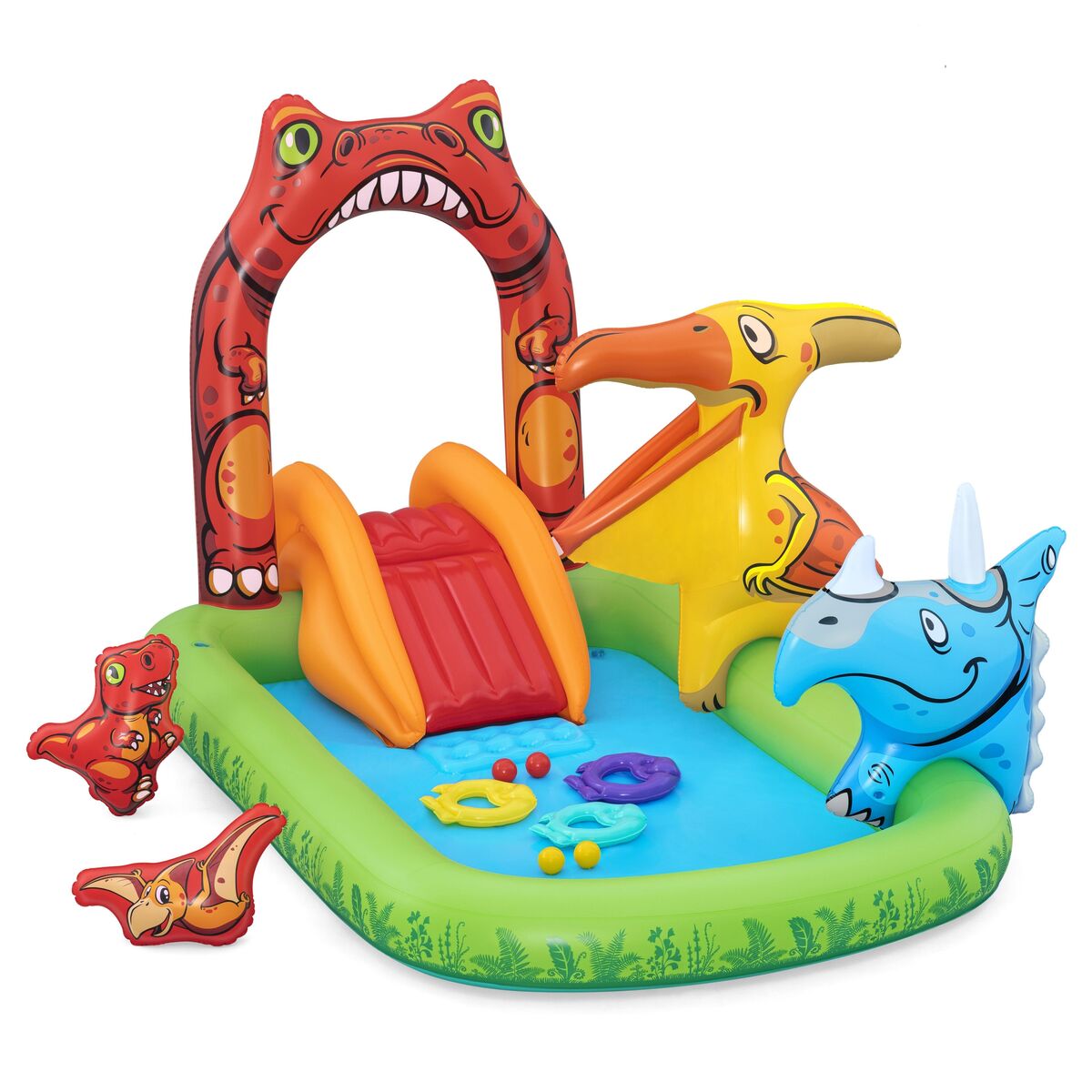 Bestway Oppustelig Pool Dinosaurer 241x140x137 cm +3-6 År Have 53160 billede