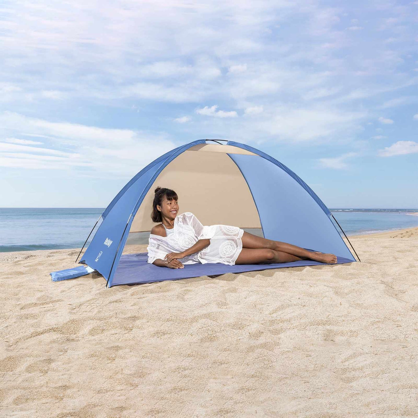 Strandbundstelt Lilla 2 x 1,2 x 0,95 m 190 T polyester stof