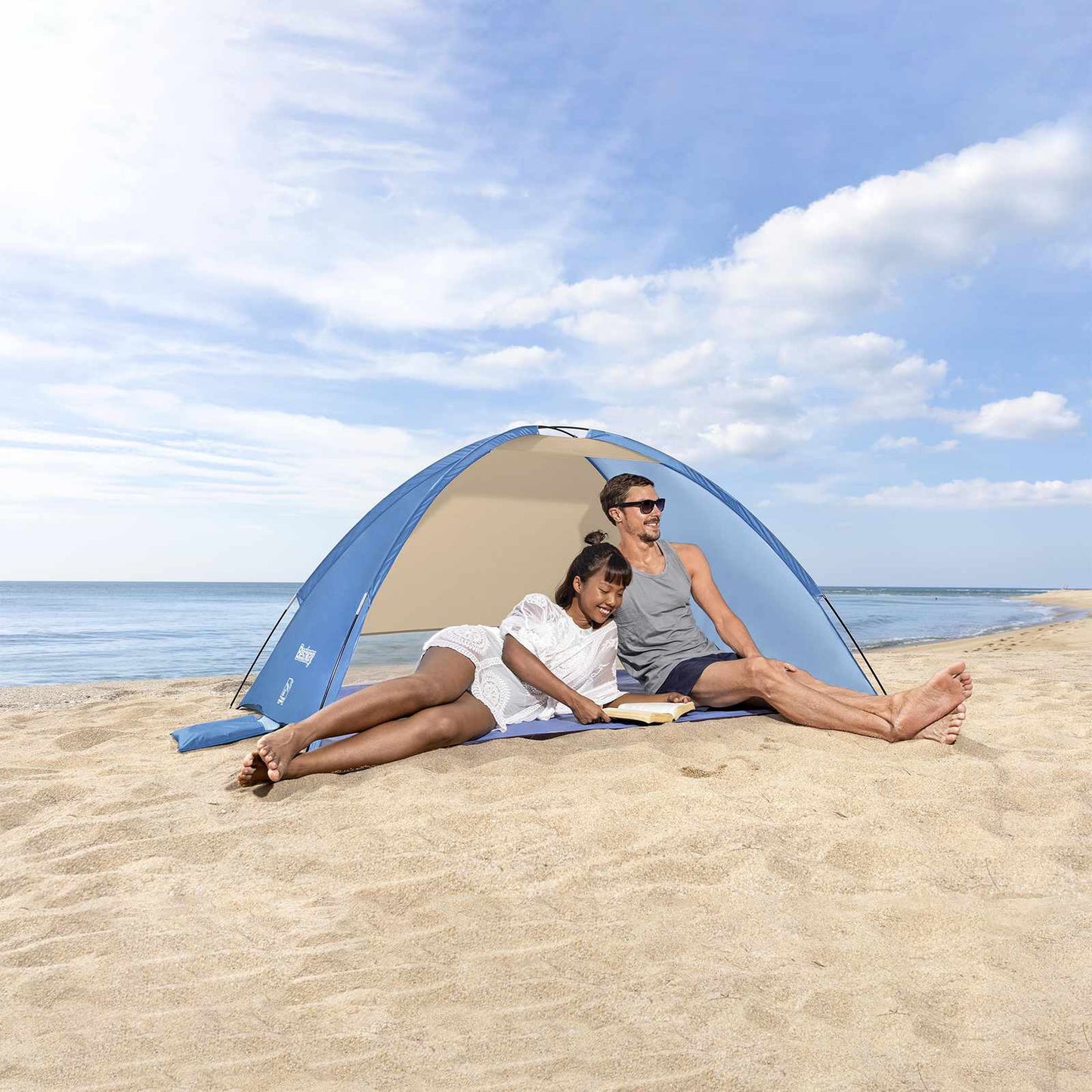 Strandbundstelt Lilla 2 x 1,2 x 0,95 m 190 T polyester stof