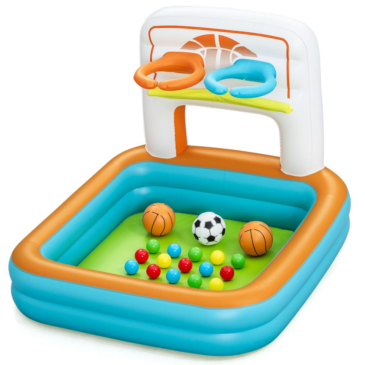 Bestway Oppustelig Børnepool med Basket og Bolde 120x107x84 cm +2 År 52728 billede
