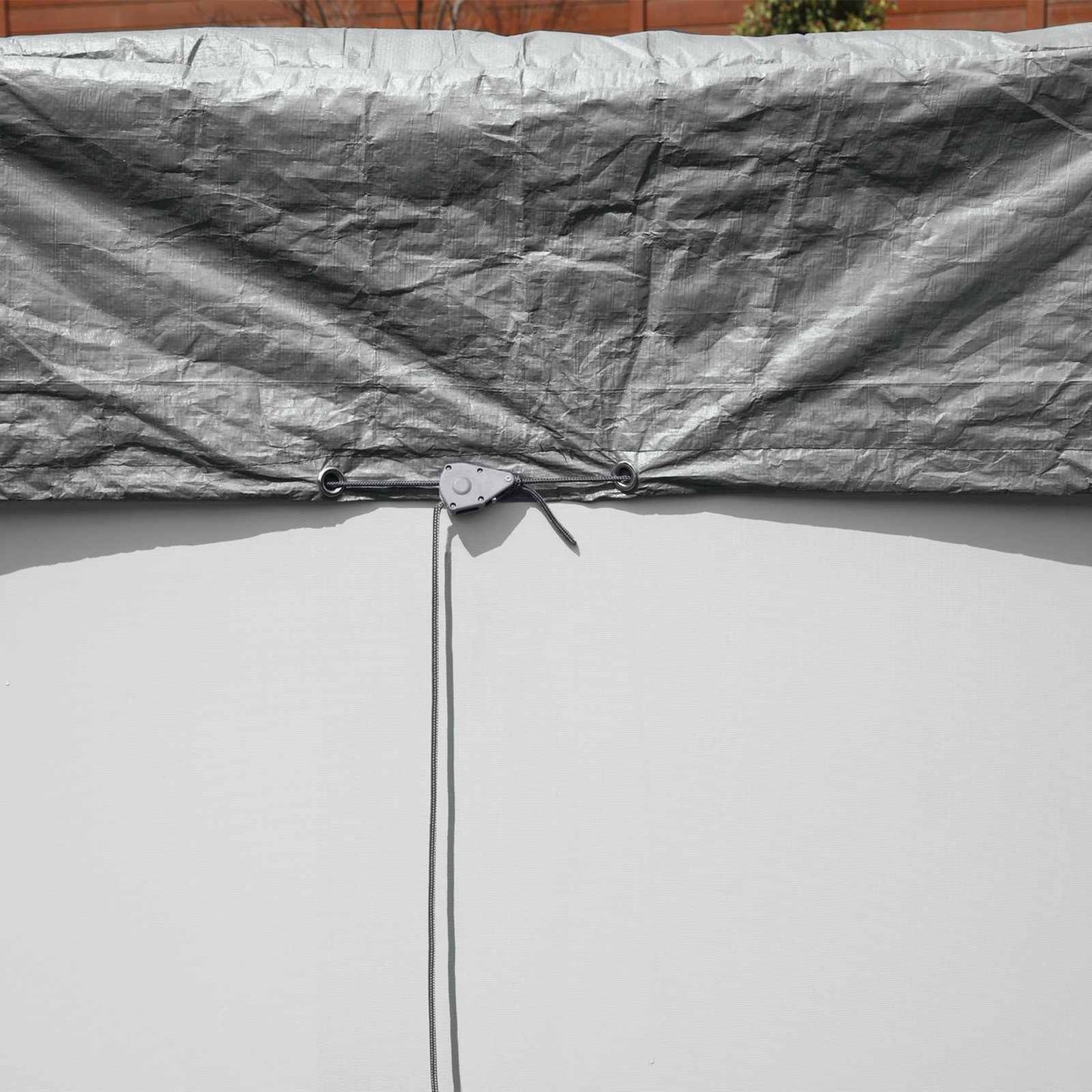 Pooldækning Ø4,88 m Rund Polyester Grå