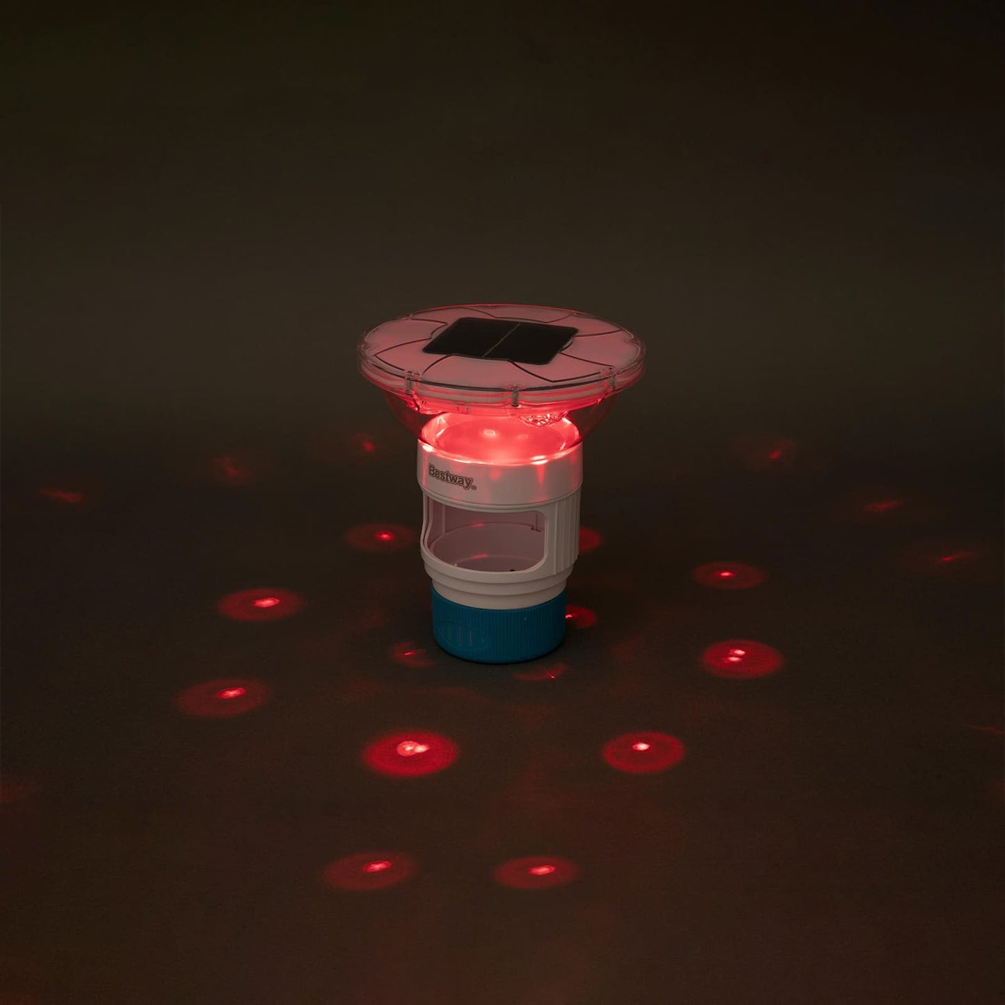 Flydende Sollys med LED-lysstrimler Hvid Ø 7,6 cm PC og ABS
