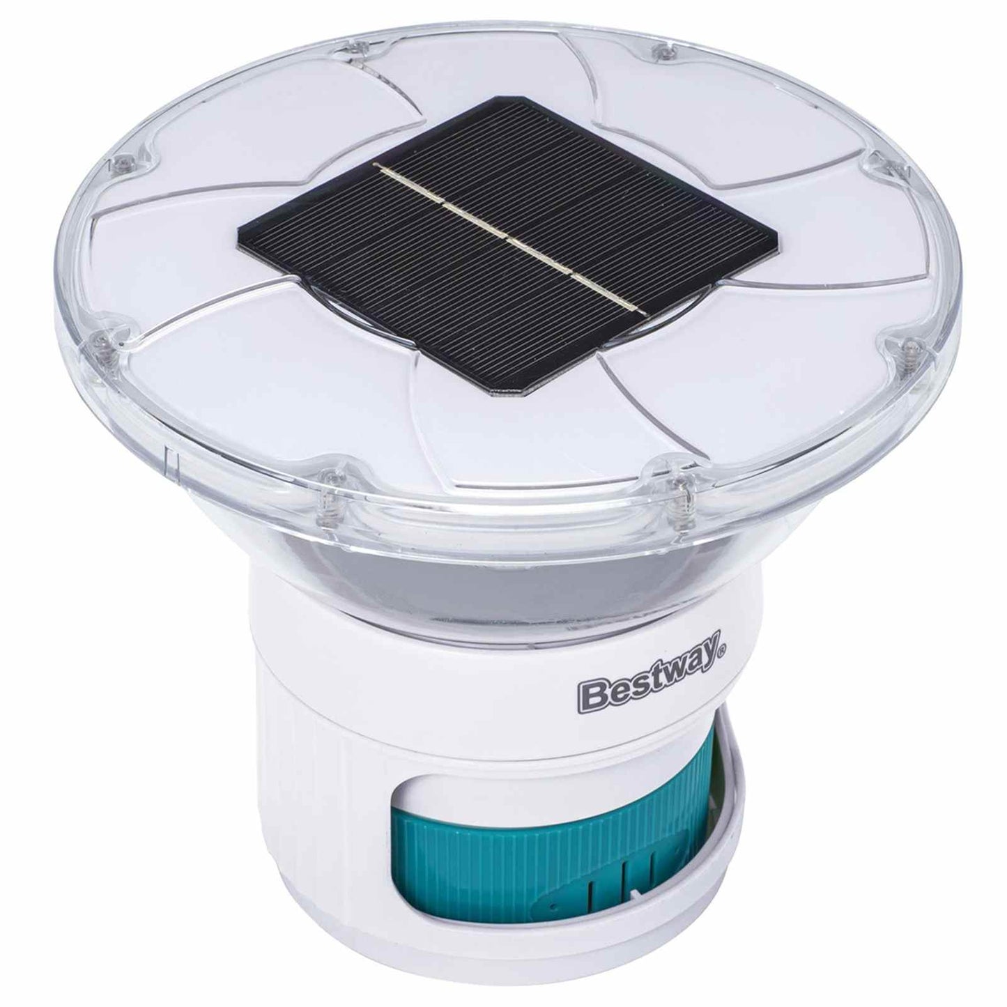 Flydende Sollys med LED-lysstrimler Hvid Ø 7,6 cm PC og ABS