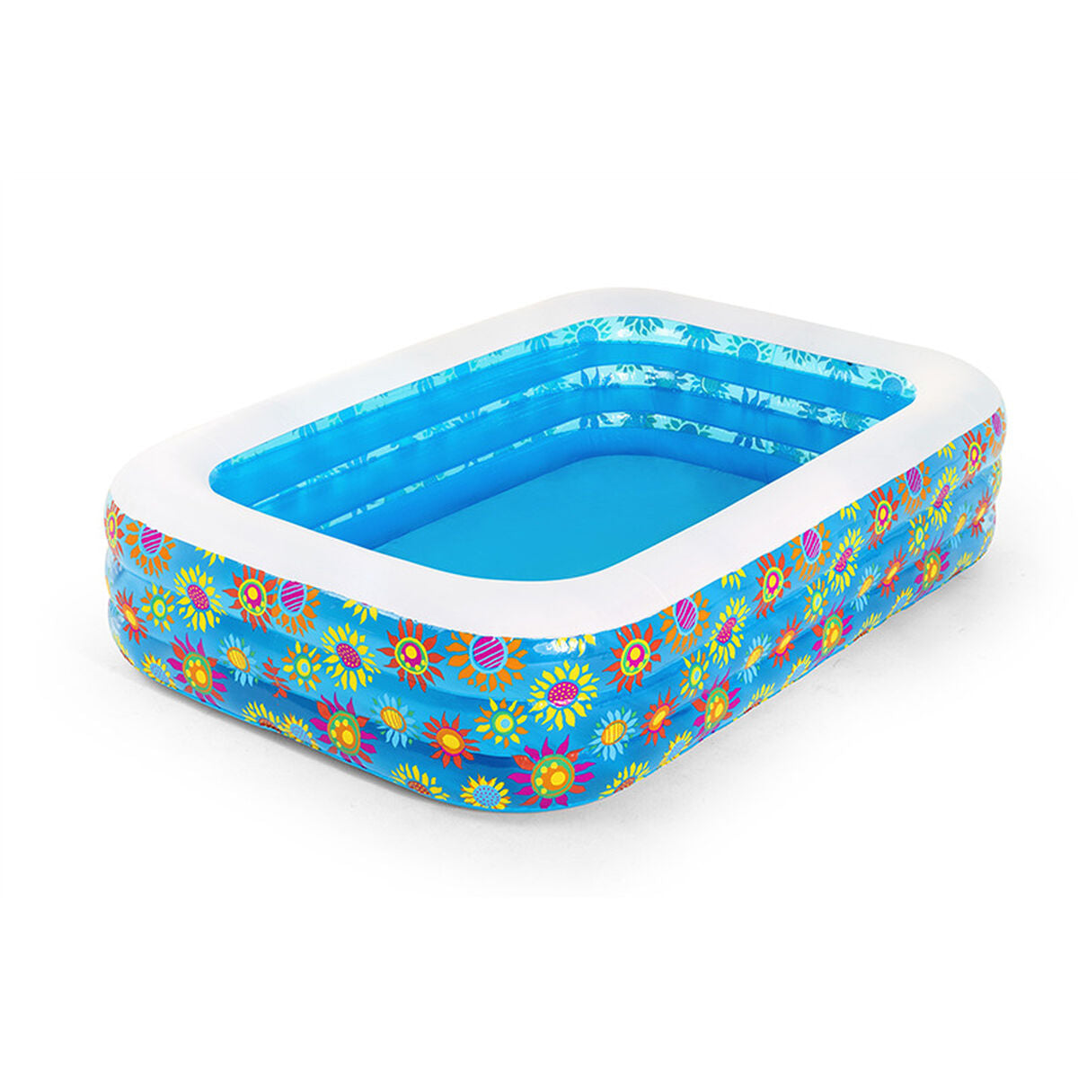 Oppustelig Pool til Børn Bestway Multifarvet 305 x 183 x 56 cm Floral billede