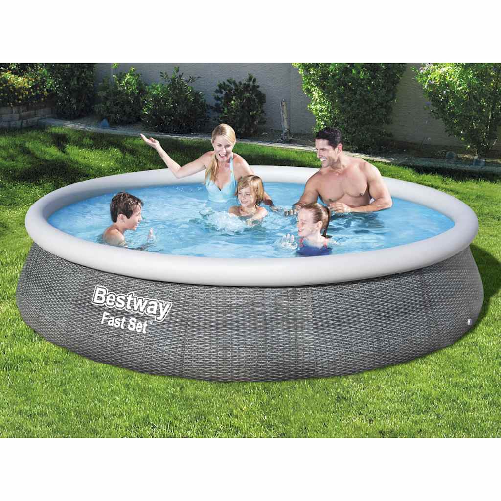 oppusteligt poolsæt med pumpe Fast Set 396x84 cm billede