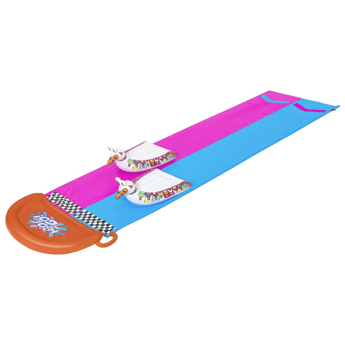 Bestway Rutsjebane med Dobbelt Oppustelige Dyr Llama 488x138 cm +3 År Have 52320 billede