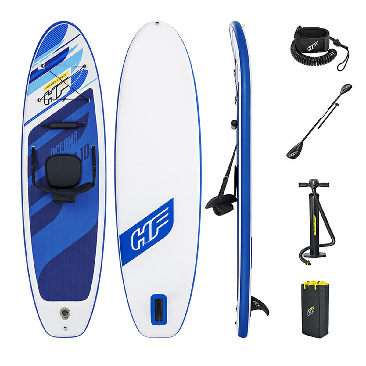 Oppustelige Paddle Surf Board med tilbehør Bestway Hydro-Force Multifarvet 305 x 84 x 12 cm billede