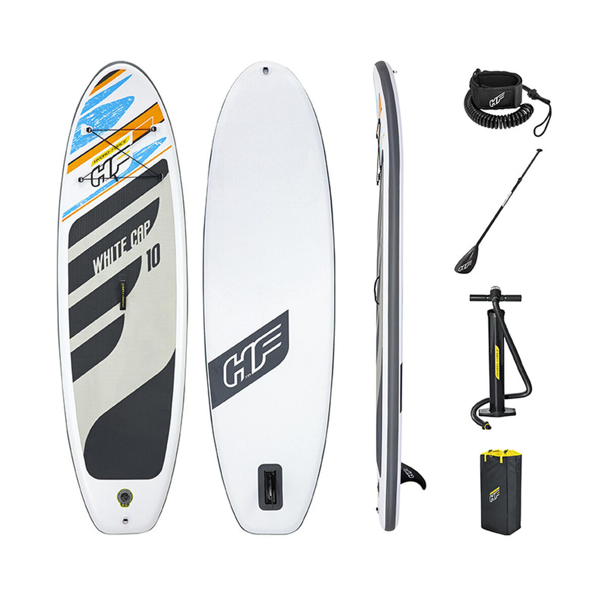 Oppustelige Paddle Surf Board med tilbehør Bestway Hydro-Force Hvid 305 x 84 x 12 cm billede