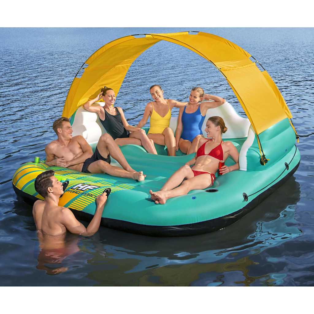 oppustelig bademadras Sunny Lounge 5 personer 291x265x83 cm billede