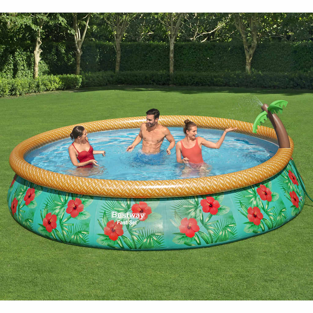 Fast Set oppusteligt poolsæt Paradise Palms 457x84 cm billede