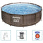 Steel Pro MAX swimmingpoolsæt Deluxe Series rund 366x100 cm