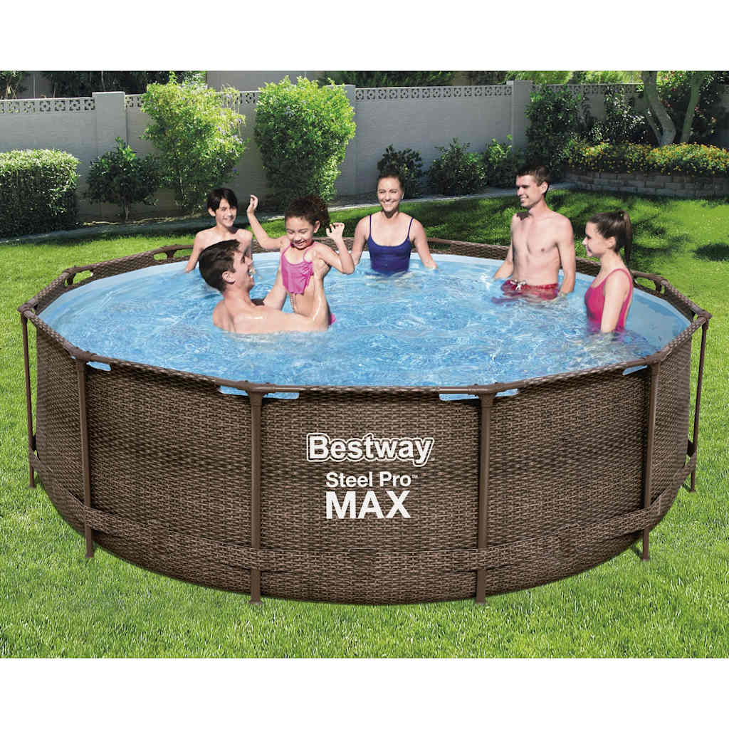 Bestway Steel Pro MAX swimmingpoolsæt Deluxe Series rund 366x100 cm