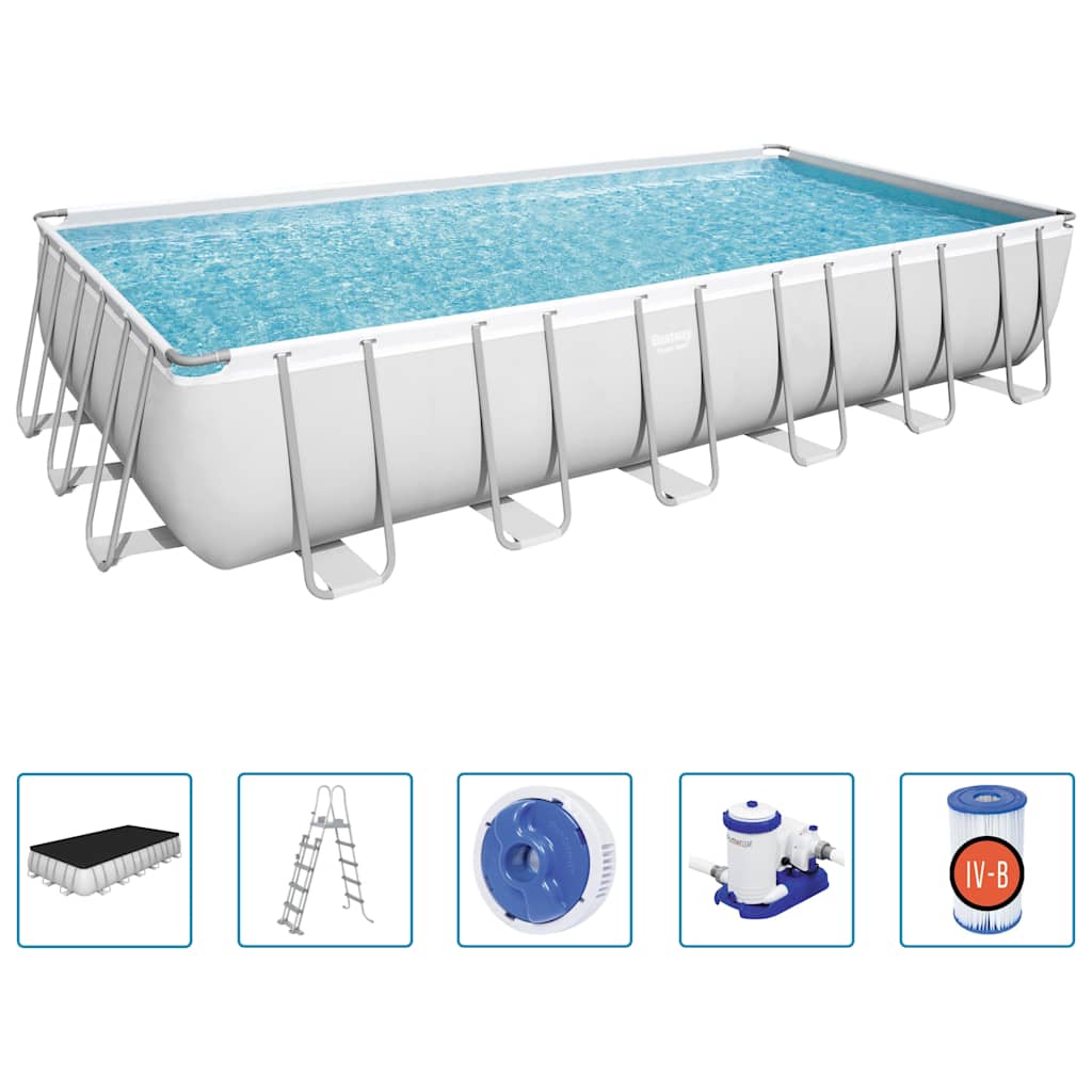 Power Steel pool 732x366x132 cm rektangulær
