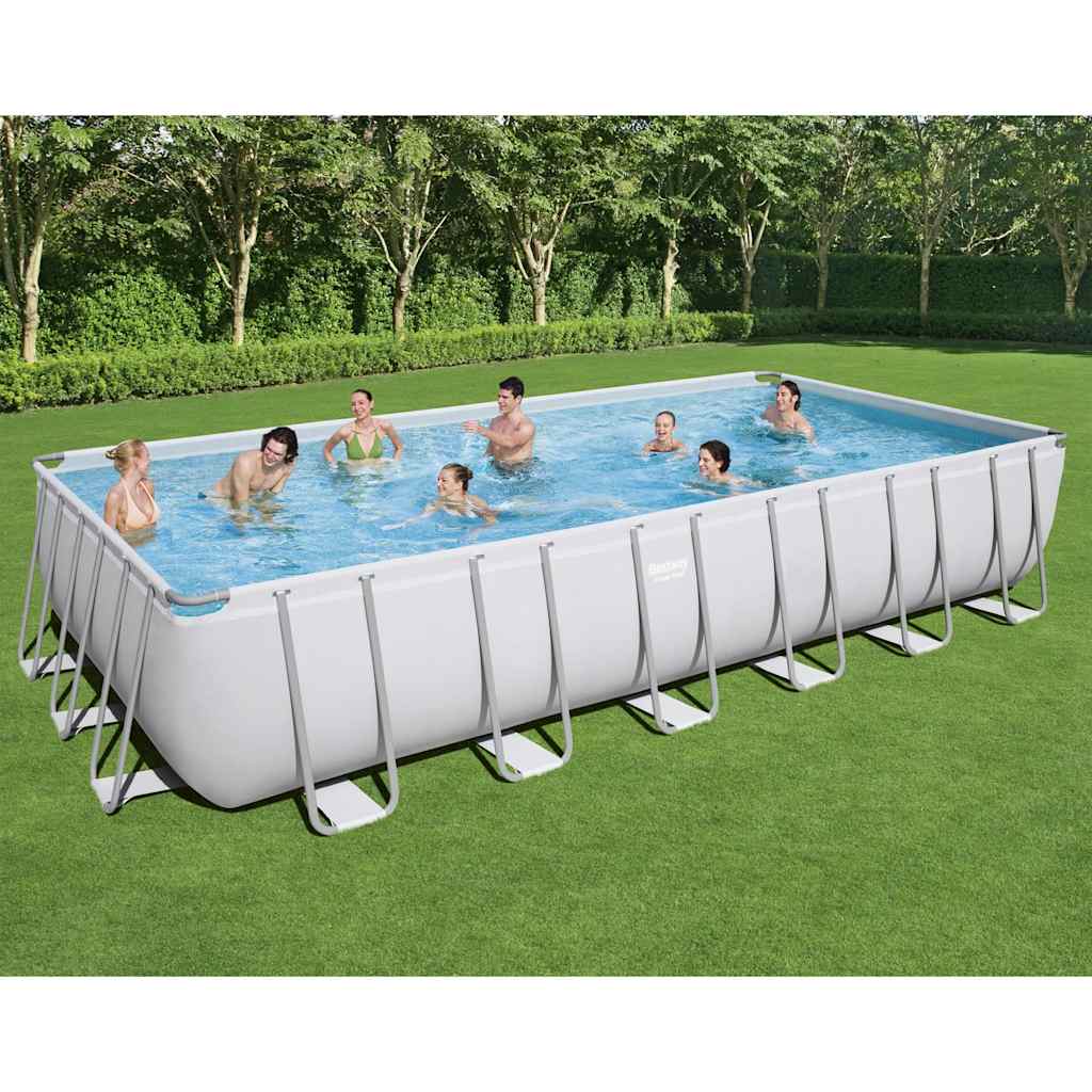 Power Steel pool 732x366x132 cm rektangulær billede
