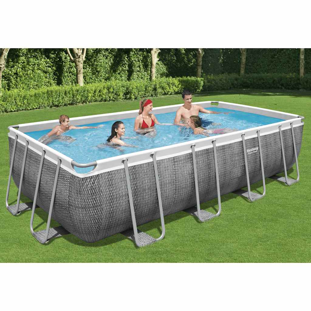 Power Steel swimmingpool 549x274x122 cm rektangulær billede