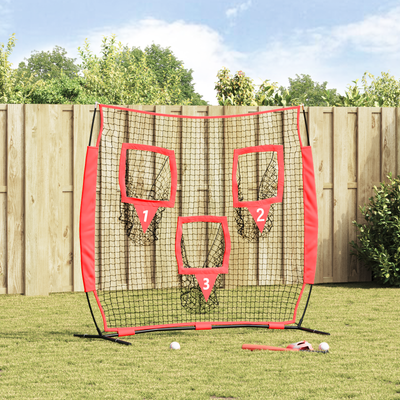 Baseball øvelsesnet Sort 214,5 x 89,5 x 181 cm Polyester