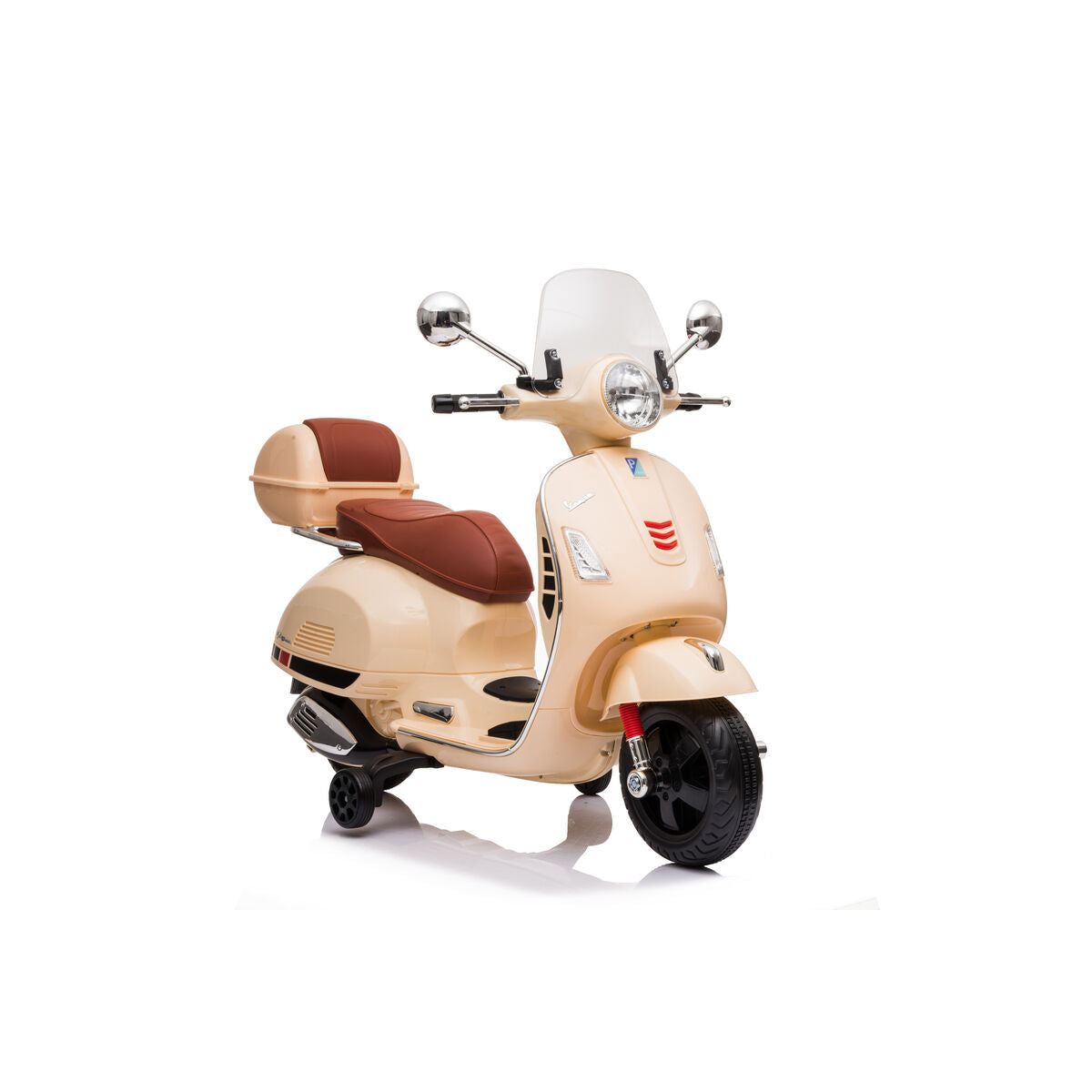 Elektrisk løbehjul til børn RunRunToys Vespa Brun 12V billede