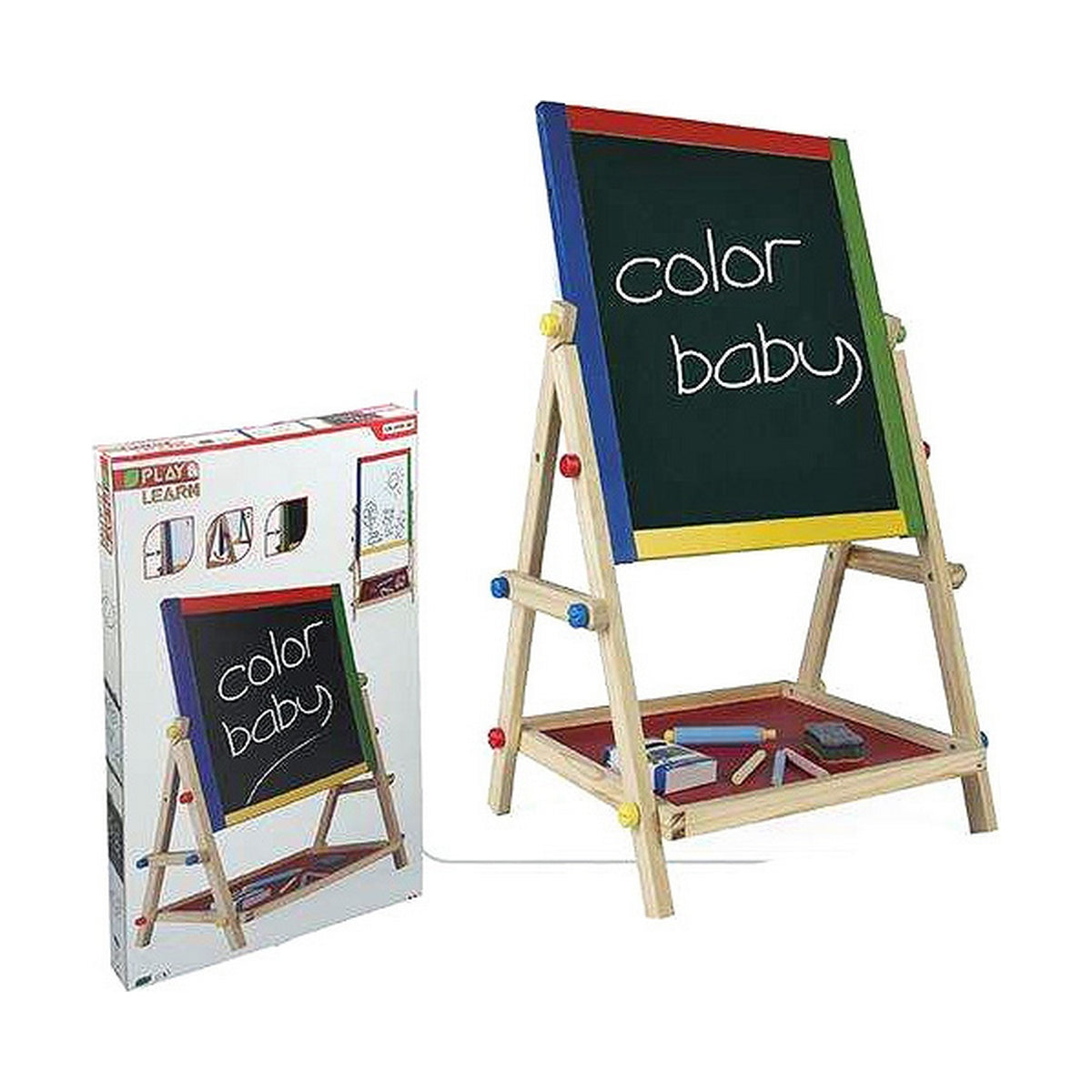 Dobbeltsidet tavle Colorbaby Tilbehør 65 x 38 cm billede