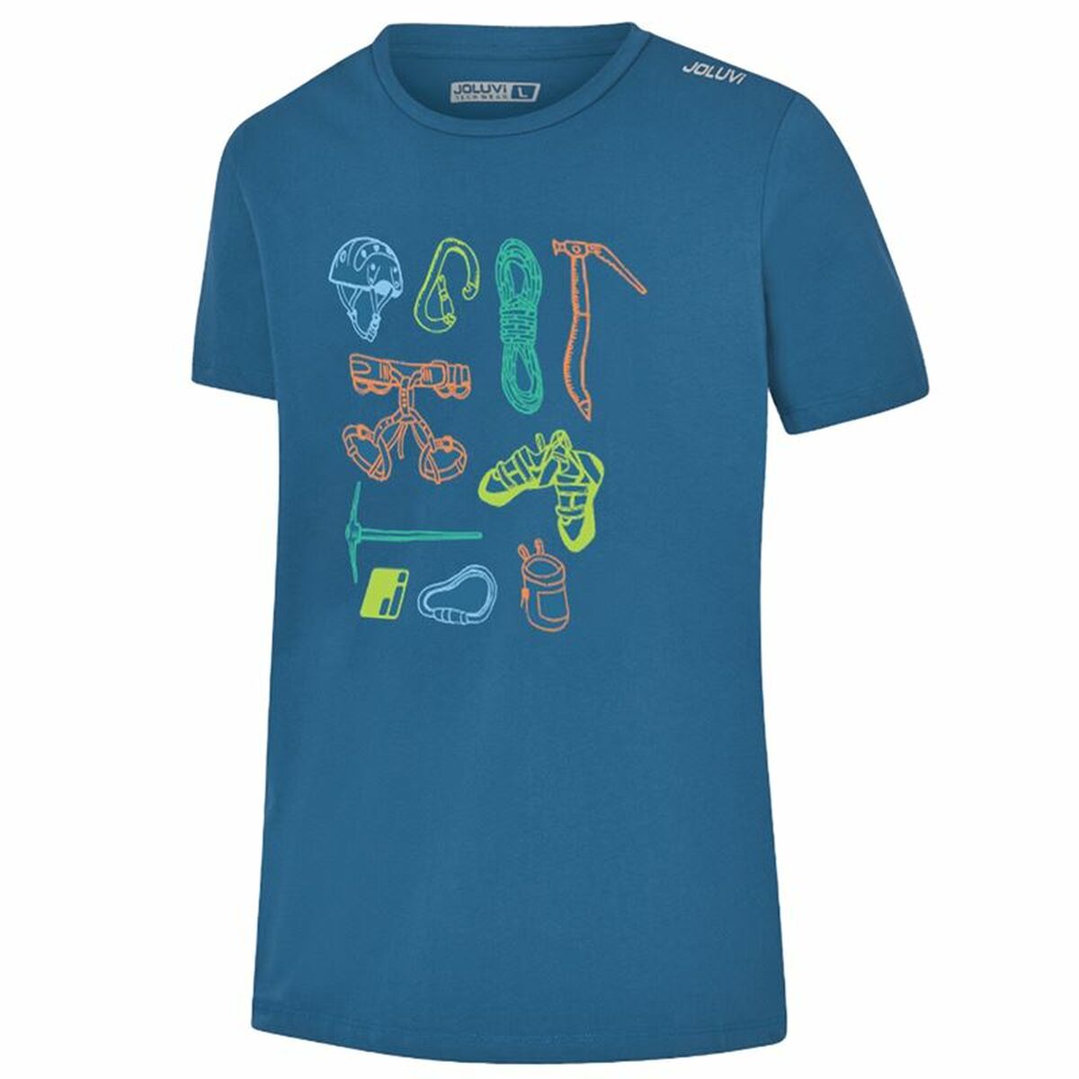 Kortærmet T-shirt til Mænd Joluvi Climbing Elements Blå billede