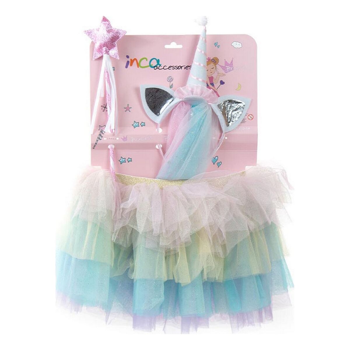 Tutu Inca Bailarina Unicornio Multifarvet Enhjørning 24-36 Måneder (3 Dele) billede