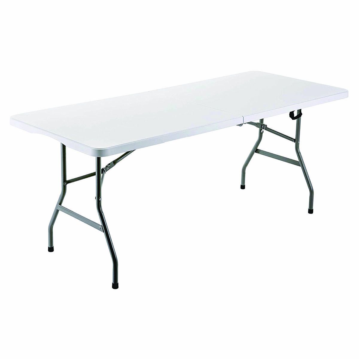 Marbueno Sammenklappeligt Bord Hvid Resin 152x70x74 cm Rektangulært Udendørs Camping billede