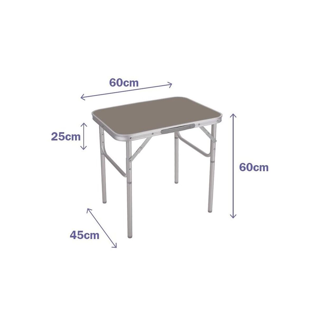 Sammenklappeligt bord Marbueno 60 x 60 x 45 cm billede