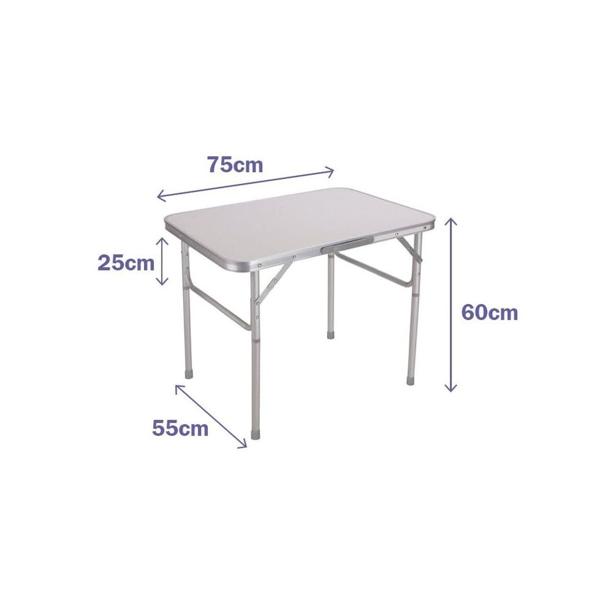 Sammenklappeligt bord Marbueno Hvid 75 x 60 x 55 cm billede