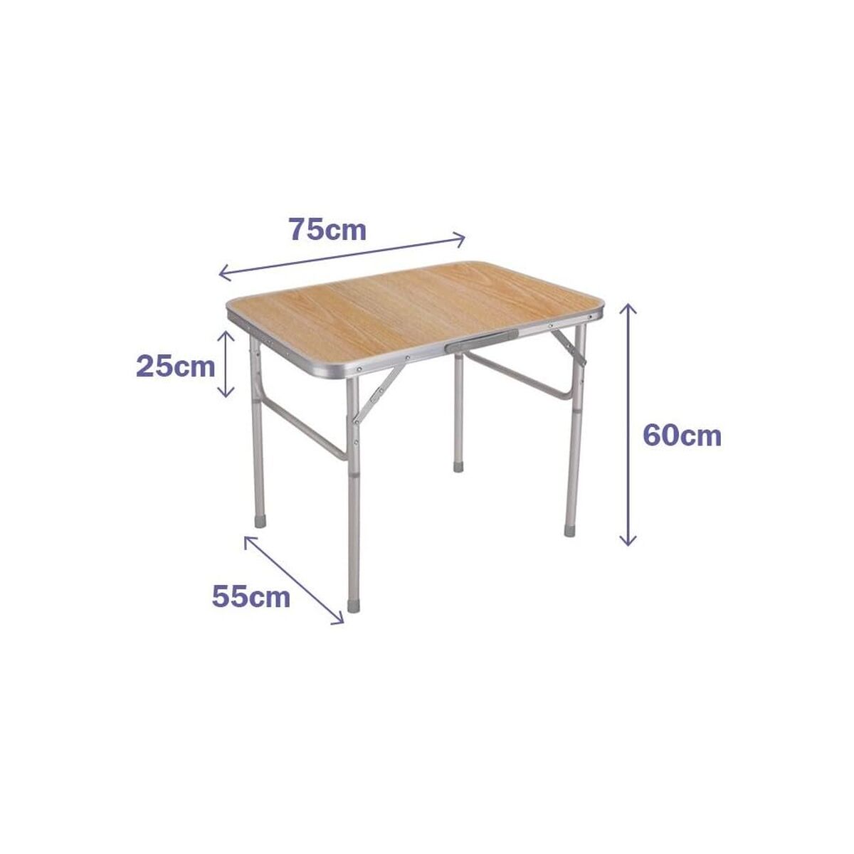 Sammenklappeligt bord Marbueno 75 x 60 x 55 cm billede