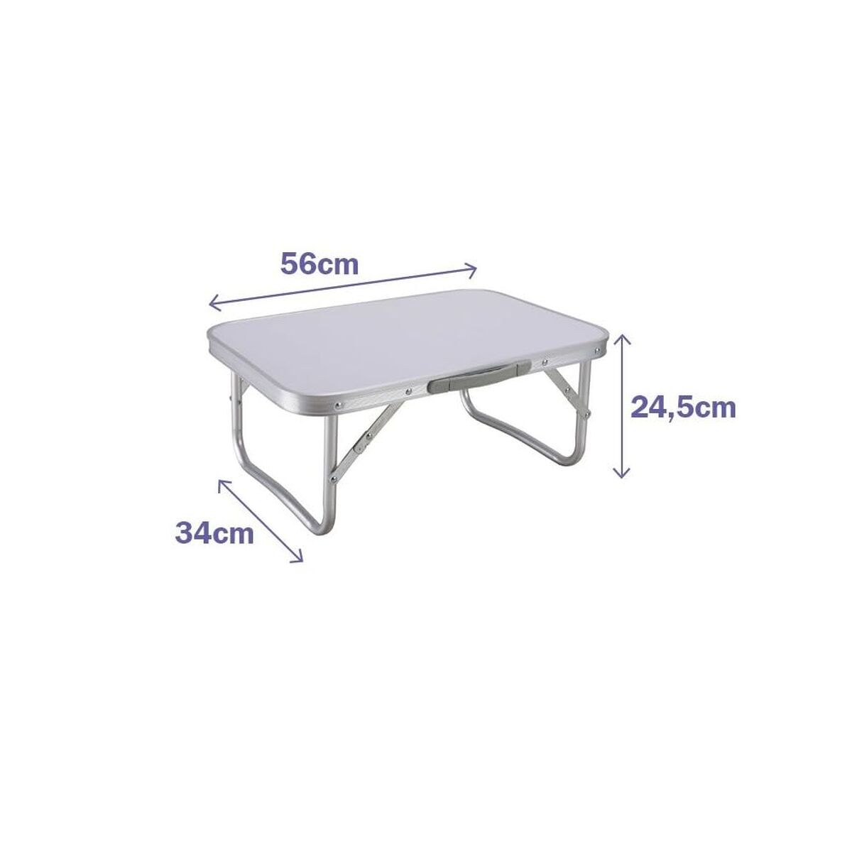 Sammenklappeligt bord Marbueno Hvid 56 x 24 x 34 cm billede