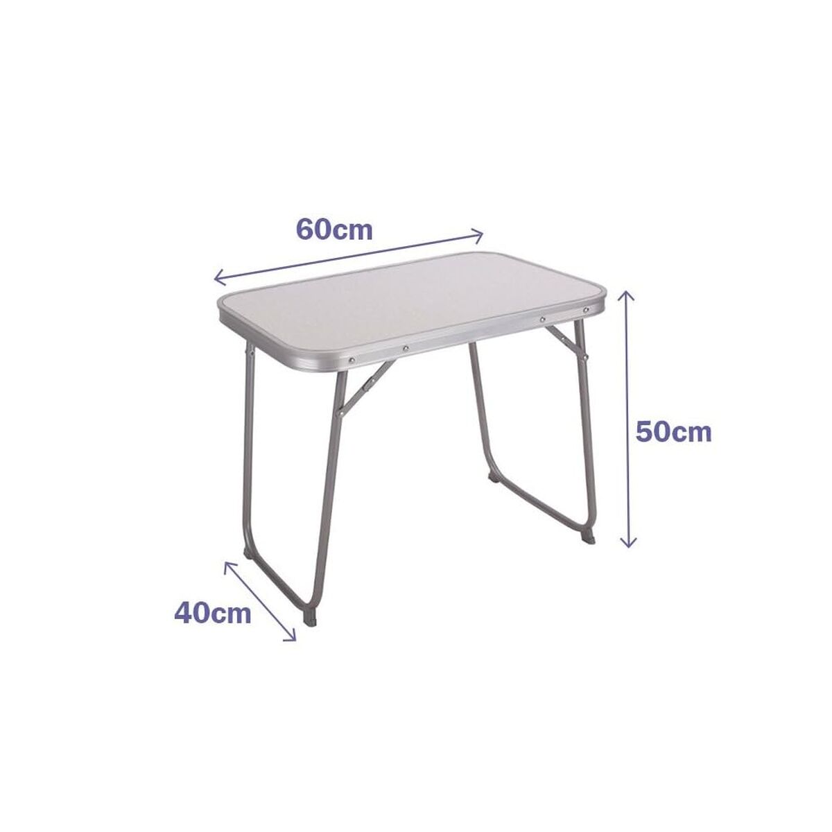 Sammenklappeligt bord Marbueno Hvid 60 x 40 x 50 cm billede