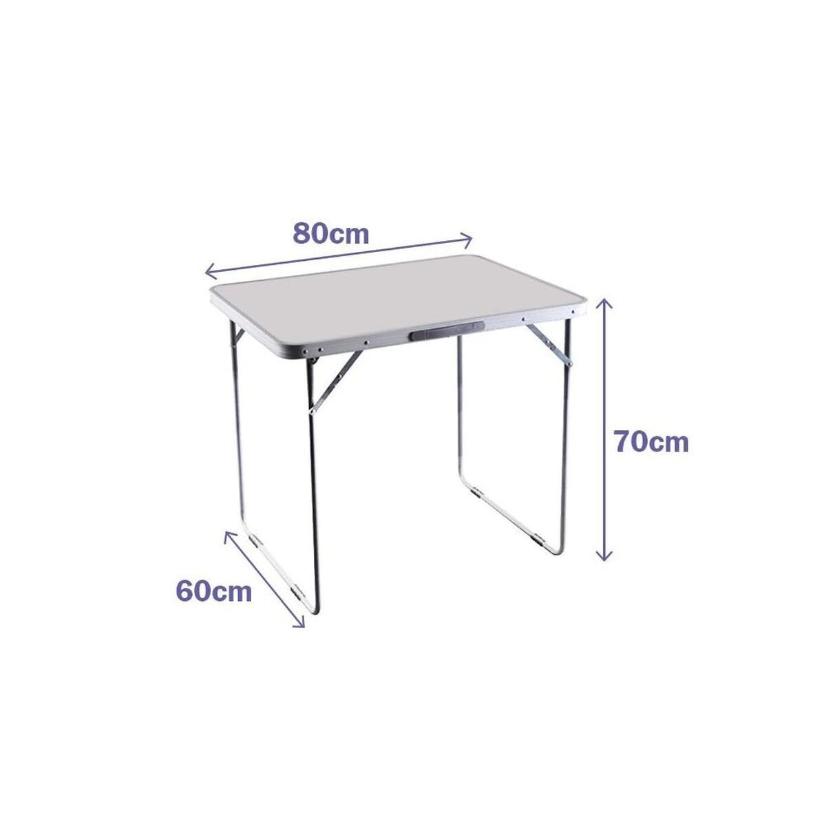 Sammenklappeligt bord Marbueno Hvid 120 x 70 x 60 cm billede