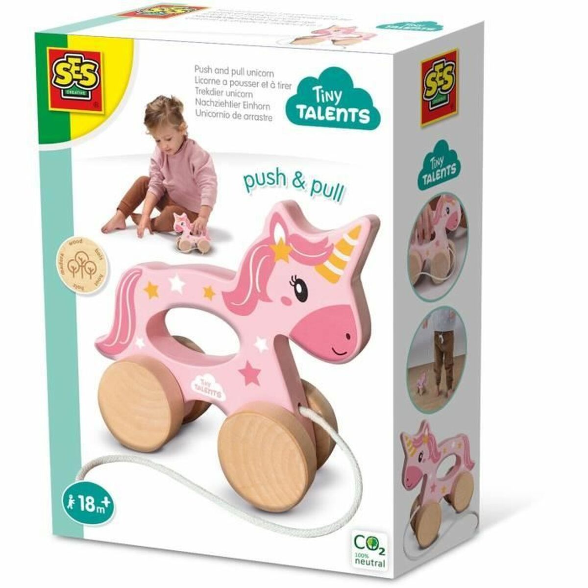 Samlet figur SES Creative Unicornio de madera 2 en 1 Enhjørning