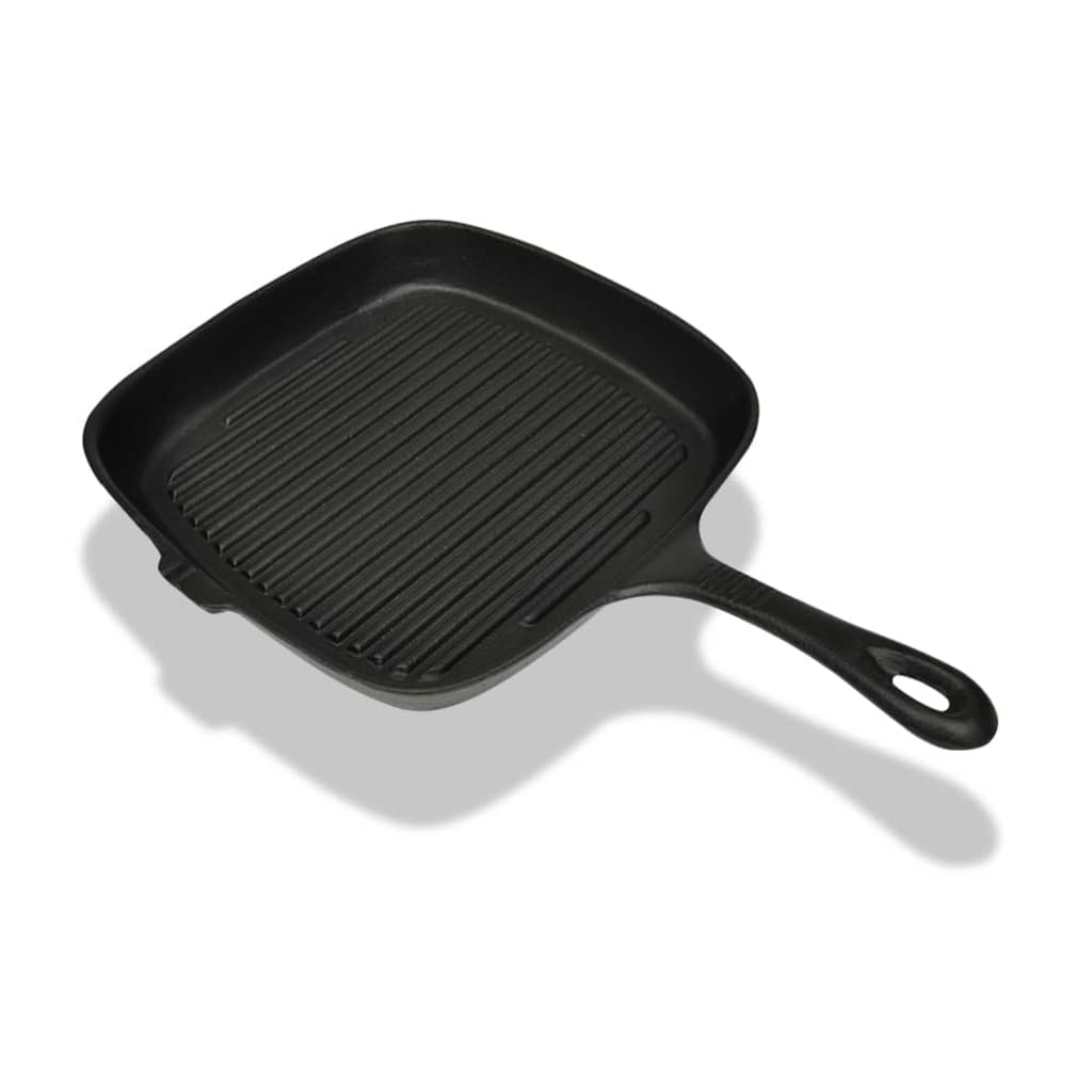 grillpande i støbejern 24x23 cm