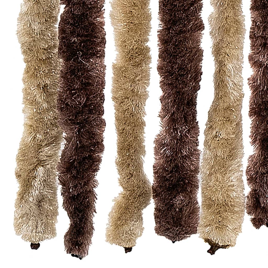 insektgardin beige og lysebrun 100 x 220 cm chenille
