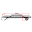 liggestol med hynde & hjul polyrattan sort