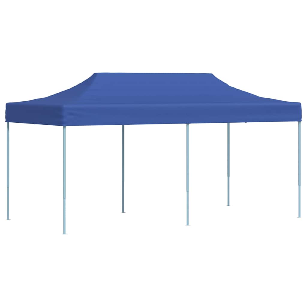 foldbart pavillontelt pop-up 3 x 6 m blå