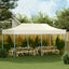 foldbart pavillontelt pop-up 3 x 6 m cremehvid