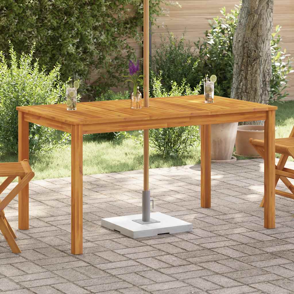 havebord 140x80x74 cm massivt akacietræ billede