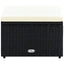 fodskammel ottoman i polyrattan 53 x 53 x 30 cm sort