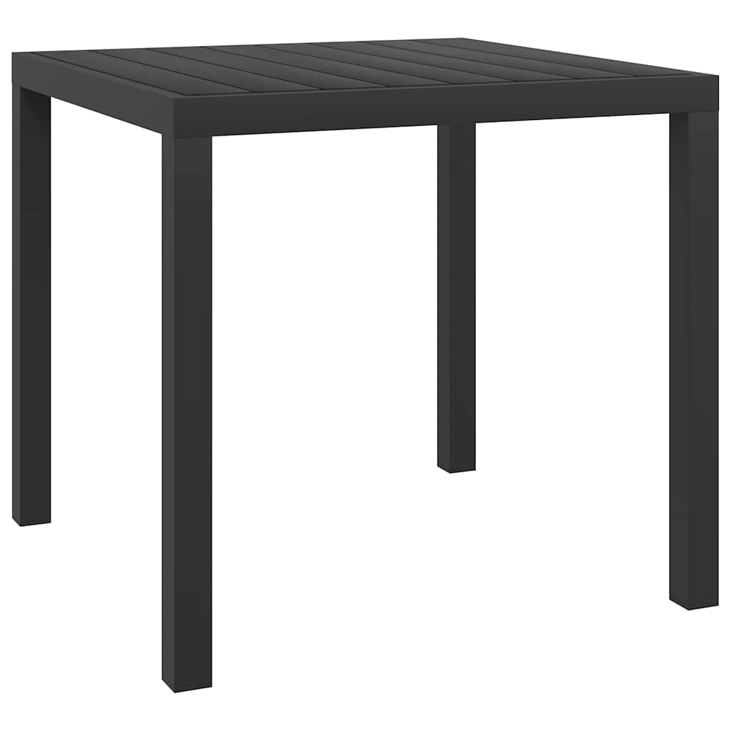 Havebord i WPC og aluminium 80 × 80 × 74 cm - sort